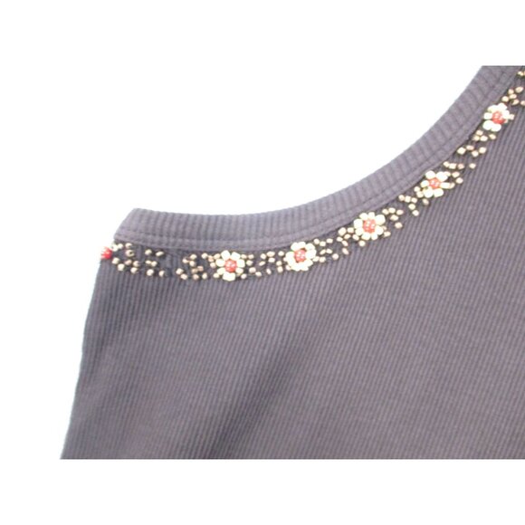 Faded Glory Womens Plus Embellished Brown Tank Top 22W/24W 100% Cotton - Picture 7 of 9